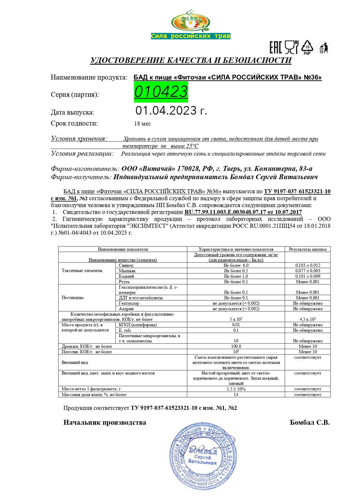 Паспорт №042023